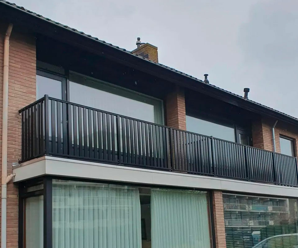Lamellenhekken van aluminium