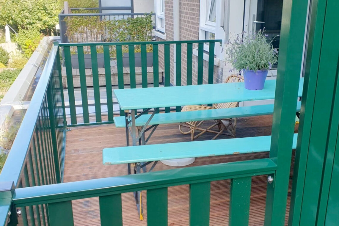 balkon op uitbouw