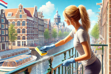 Balkonhek schoonmaken