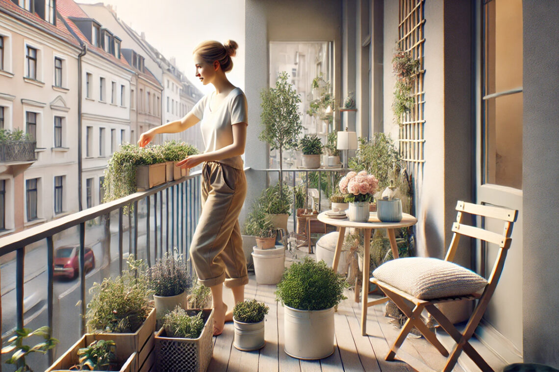 Hoe richt je een smal balkon in