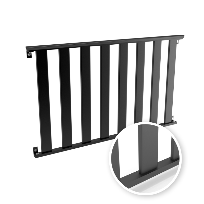 Frans balkonhek lamellen breed