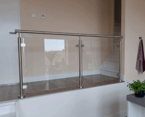 Glazen balustrade chique voor binnen
