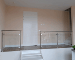 Glazen balustrade chique voor binnen