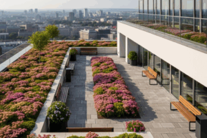 Dakterras met sedum