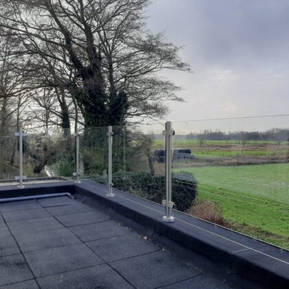 Glazen balustrade elegant