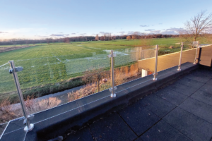 Glazen balustrade elegant voor buiten