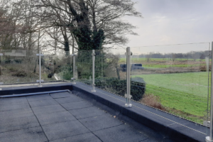 Glazen balustrade elegant voor buiten
