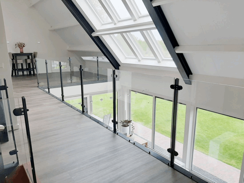 Glazen balustrade premium binnen