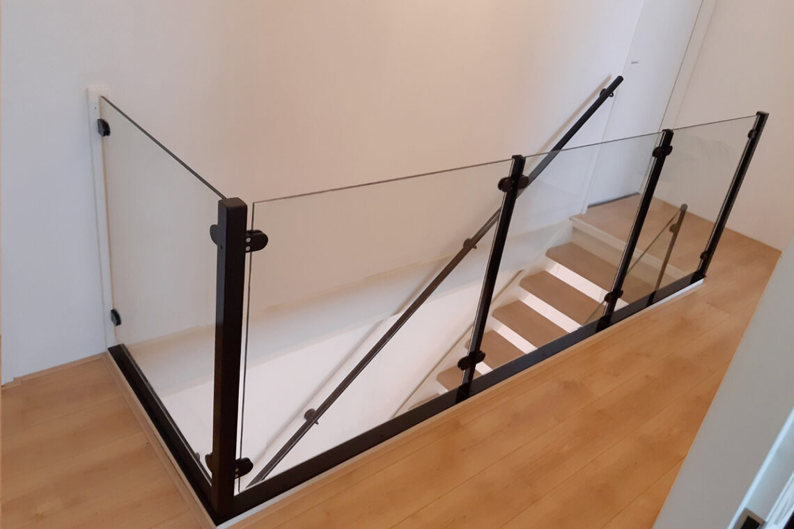 glazen balustrades voor binnen en buiten