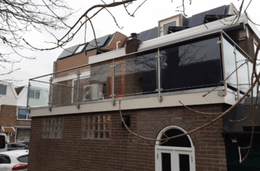 RVS balustrade met glas voor dakterras