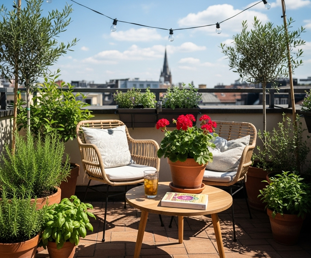 Klein dakterras inspiratie: haal het maximale uit een compacte ruimte