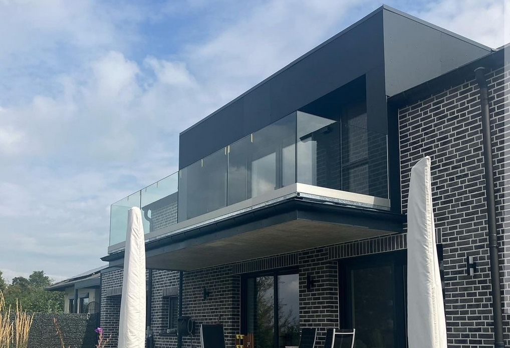 Luxe balustrade met glas
