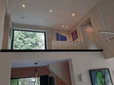 Glasprofiel balustrade op vide
