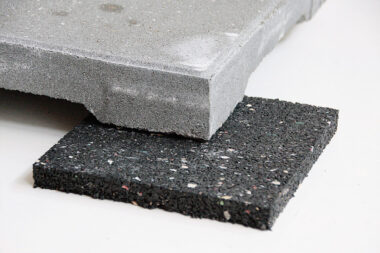 Rubberen onderleggers voor tegels