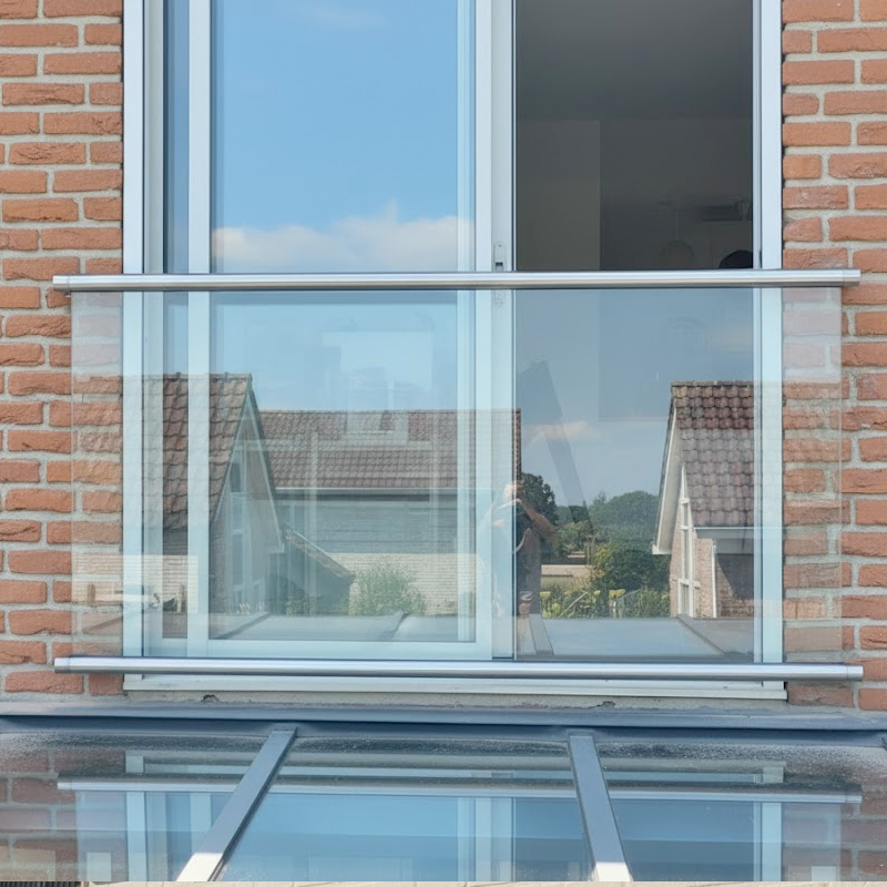 Frans balkonhek met glas bestellen