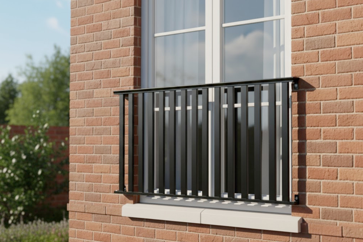 Frans balkonhek met lamellen: stijlvolle veiligheid voor jouw woning