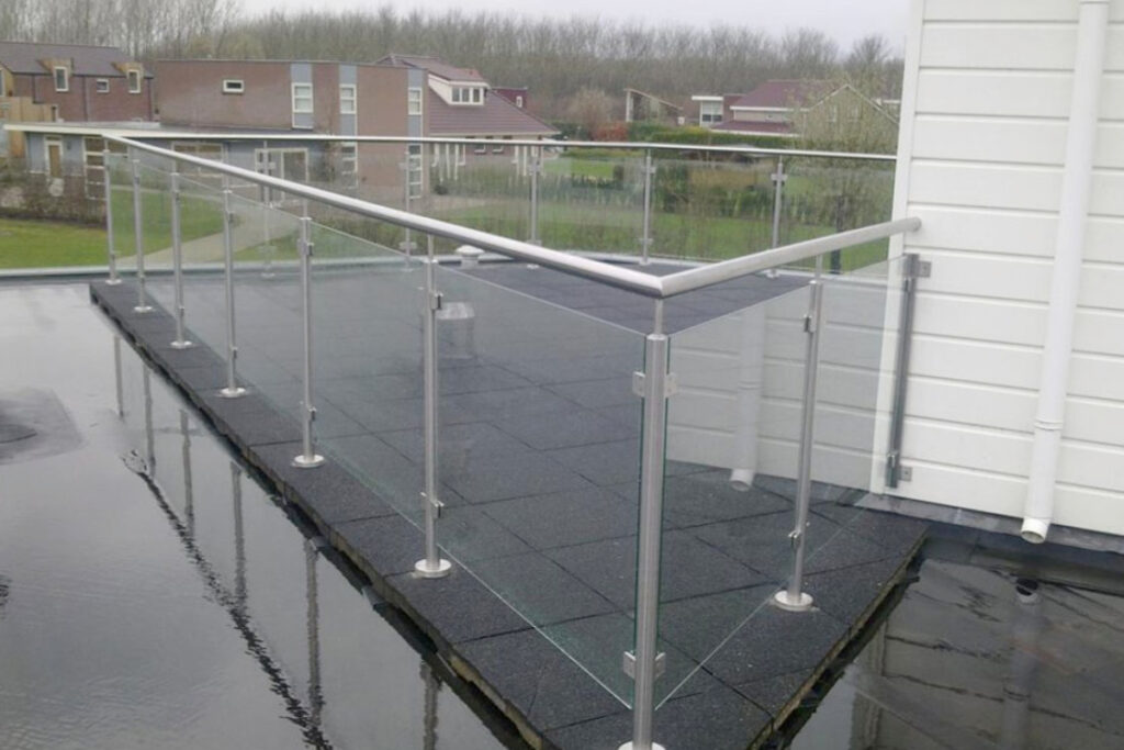 RVS balustrade met glas kopen