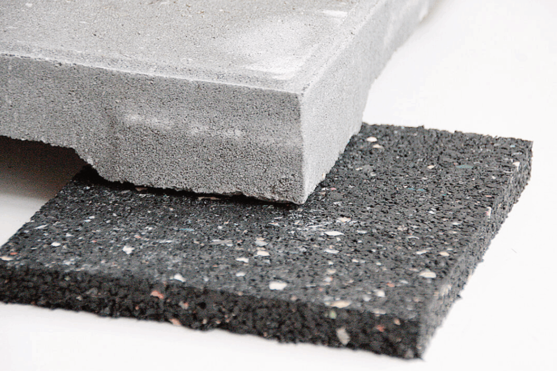 Tegeldragers van rubber 10x10 cm