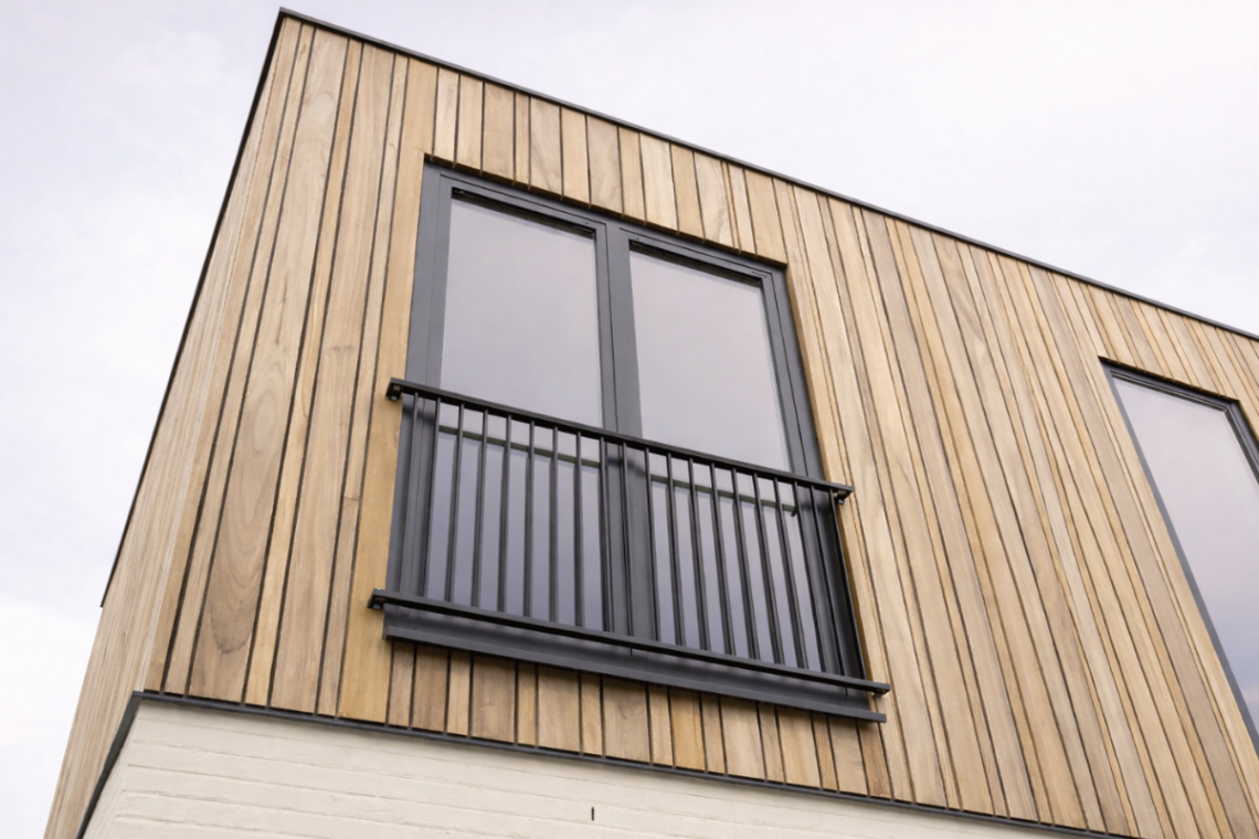 Frans balkonhek zwart