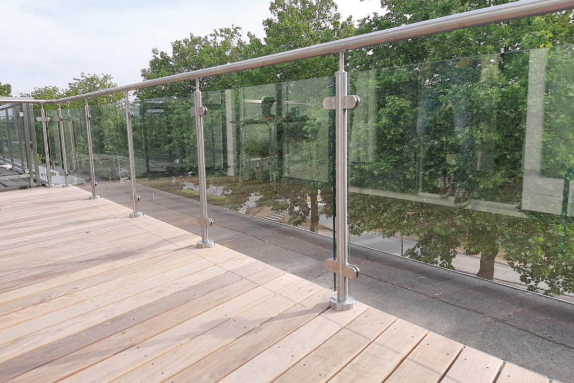 RVS balustrade met glas bestellen