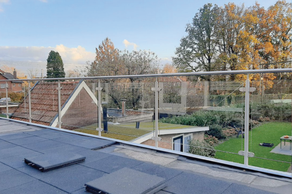 RVS balustrade met glas kopen