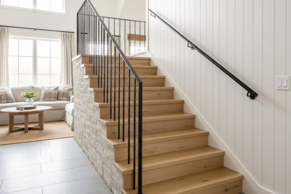 Stalen trapleuninghouders