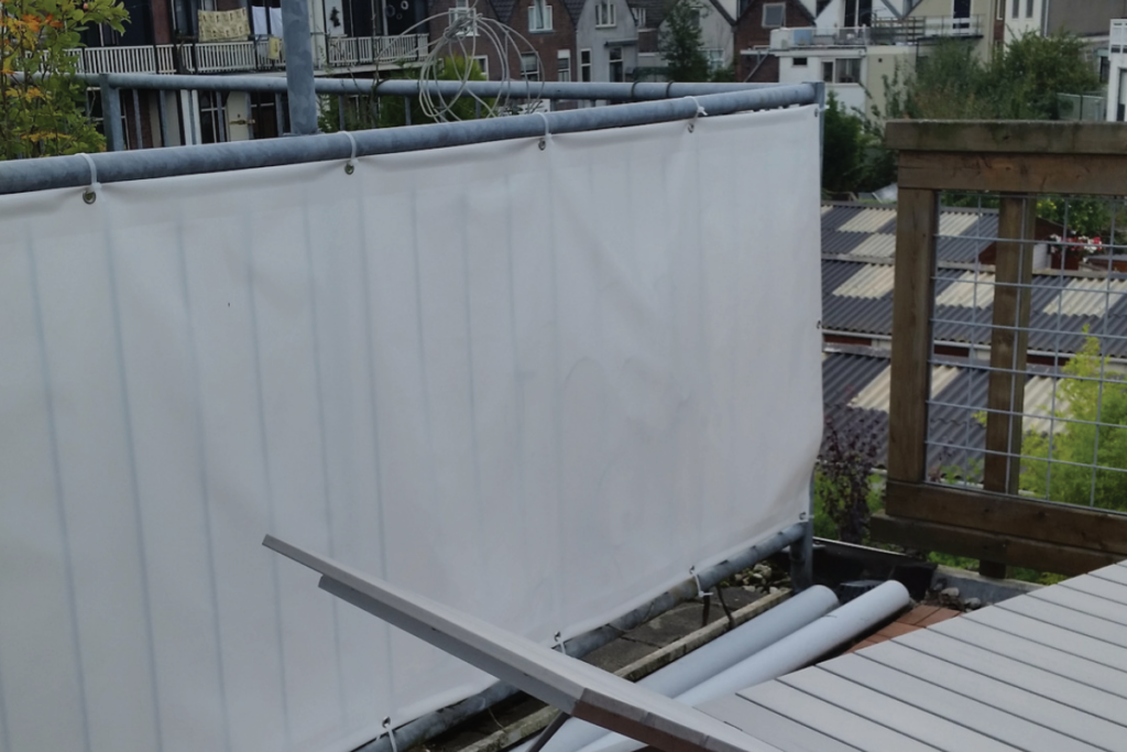Balkonscherm van PVC zeil